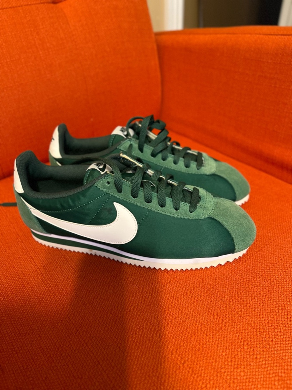 Nike Green & White Retro Runner Sneakers